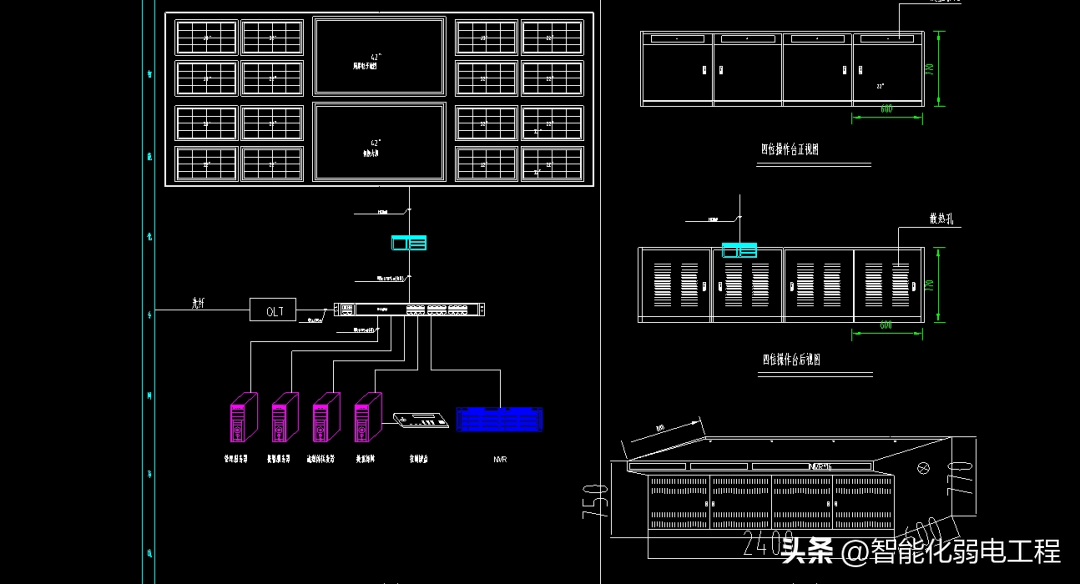 常用的一些智能化弱电工程系统大样图,通用型cad图纸素材_施工_方案_
